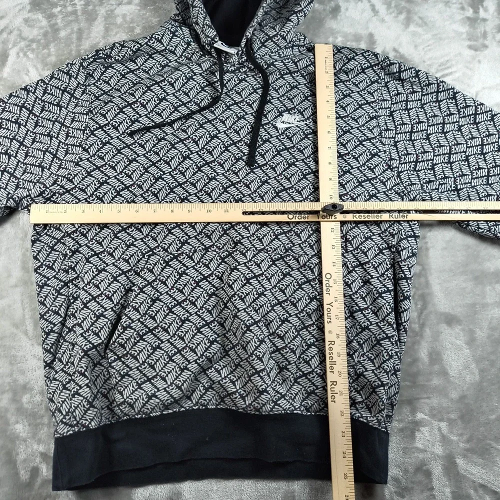 Nike Hoodie Mens Medium Essentials Allover‎ Print Pullover NSW DM6911 010